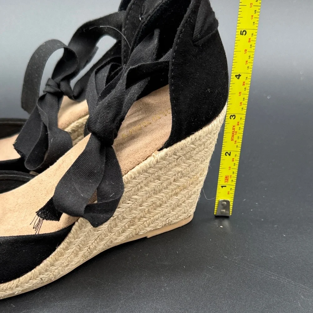 Old Navy Black Espadrille Wedge Size 8